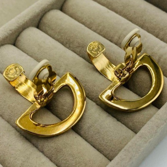 Celine Vintage Clip-on Earrings - Picture 3 of 5